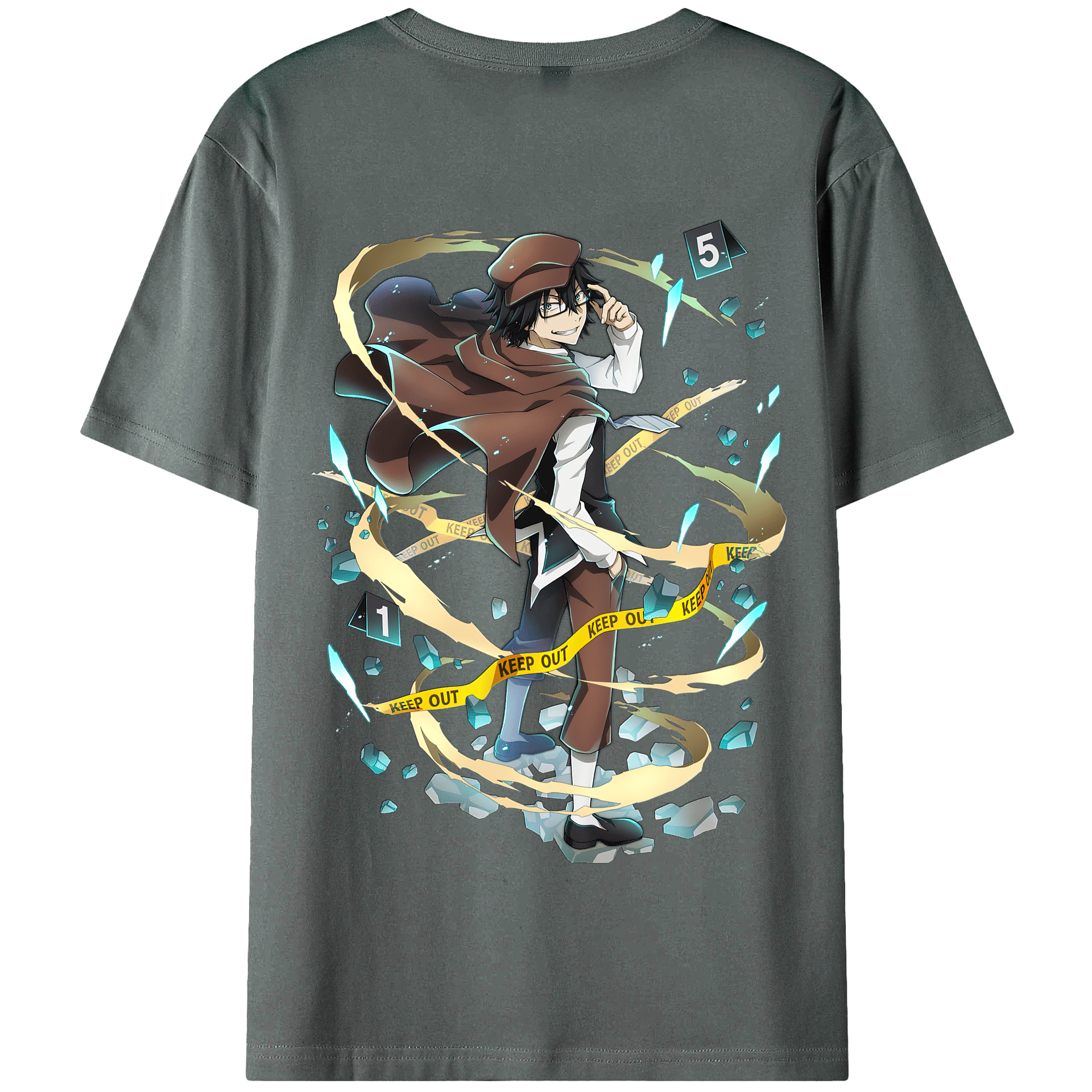 （画像用） 文豪ストレイドッグス Bungo Stray Dogs 綿100％半袖Tシャツ（背面プリント）